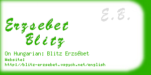 erzsebet blitz business card